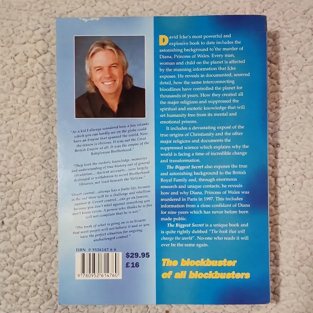 The Biggest Secret by David Icke Paperback 2nd Ed Bridge of Love Conspiracy